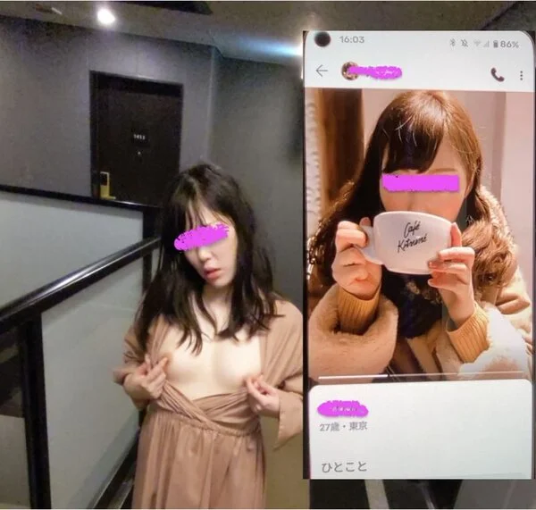 【ぽちゃ美肌】離婚後すぐのど変態さんとタ◯プルでマッチング。部屋外露出で他のお客