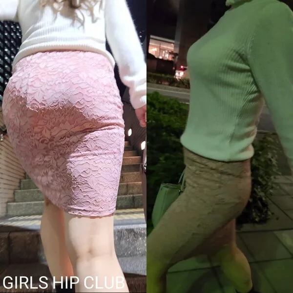 【ピンクタイスカ】透けるぐらい薄いスカートのデカ尻OL6