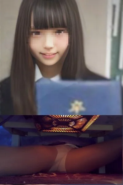 ①【こたつの中で下半身をひたすら撮っただけ】姪っ子版 白パンティ ストッキング