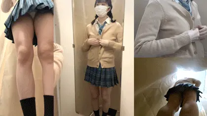 4アングルで楽しむ三つ編み美●女の美ボディ♡♡スク水試着の様子をお届け♡