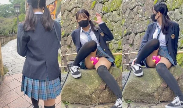 ■■■■■■日記28 青チェック童顔ツインテール■■■■を野外で■■【※声出し有