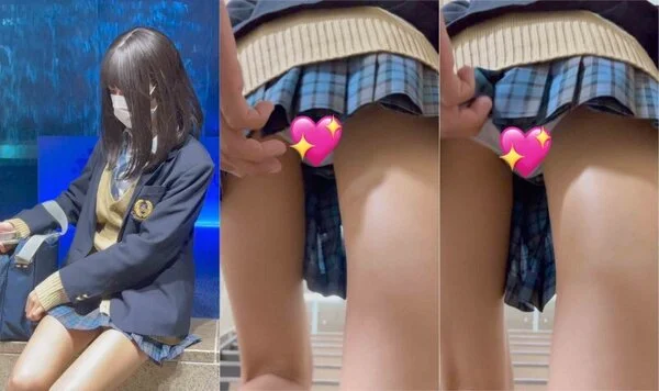 ■■■■■■日記30 青チェックミニスカ美脚■■■■のスカートめくり【※ローアン