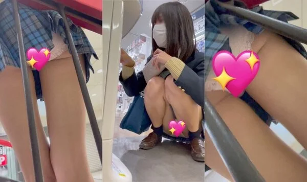 ■■■■■■日記31 続・青チェックミニスカ美脚■■■■モデルをローアングルから