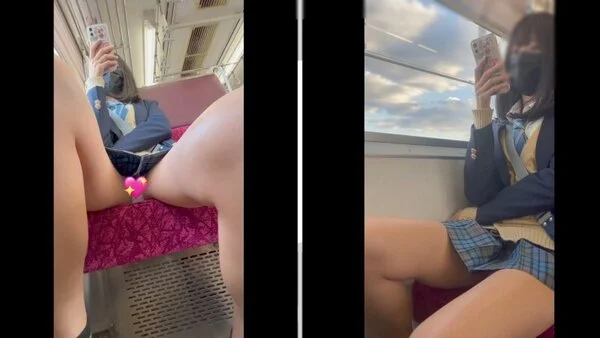 ■■■■■■日記36 続・青チェックミニスカ美脚■■■■を電車内BOX席と■■■