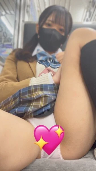 ■■■■■■日記64 青チェック○川女子ツインテ童顔■■■■を電車対面で■■【※