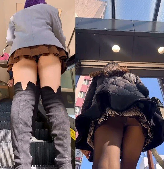 ミニスカパンチラ美女2人セット④