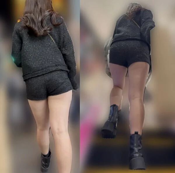 オシャレなファッションに生足ショートパンツがセクシーな美女
