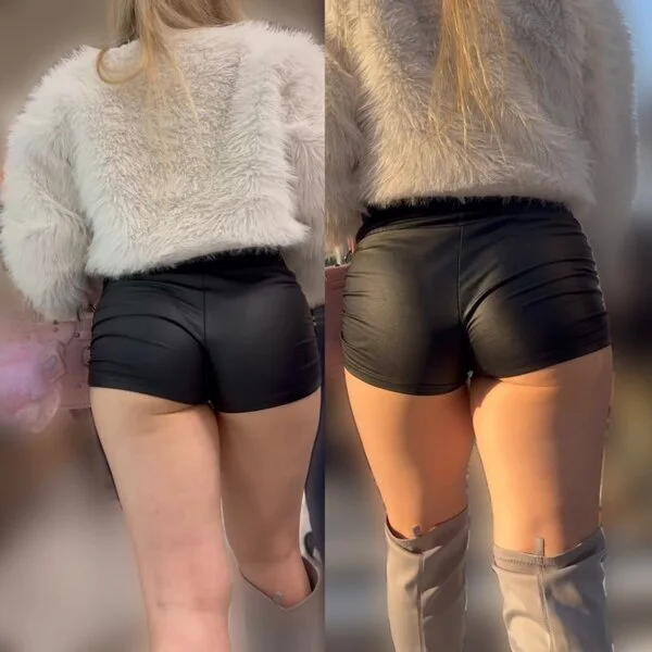 ムチムチレギンスパンツのセクシーギャル