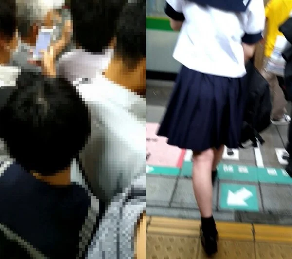 梟の痴〇報告015(朝の最強!ショートカットがキュートな制 服女子に前後から生マ