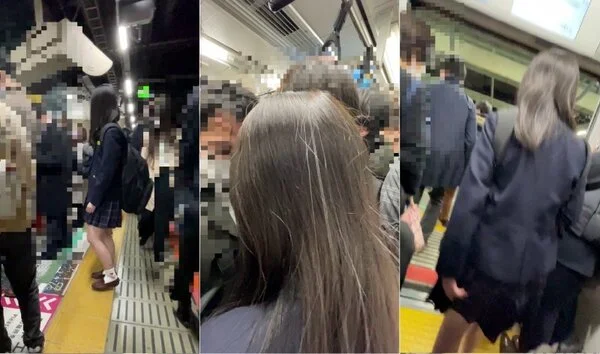 梟の痴〇報告060(帰宅ラッシュの最強で幼い青チェに連日痴〇3回目!囲まれて揉み