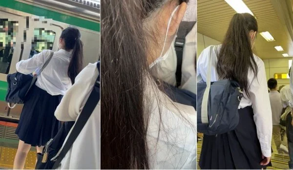 梟の痴〇報告066(ツインテール制 服女子に連日痴〇4回目!最後の夏服にガッツリ