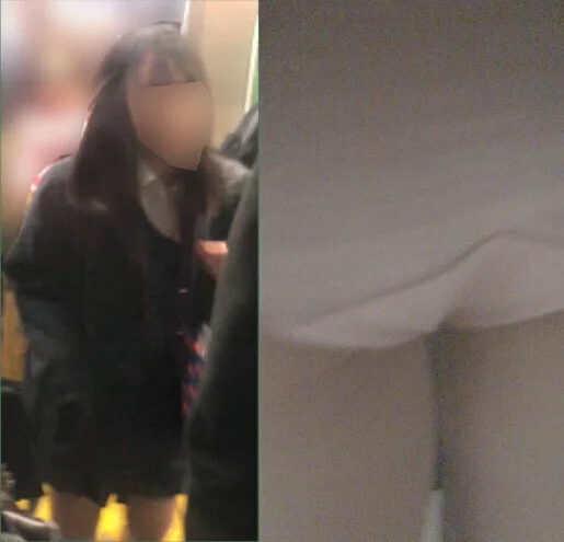 【電車***】【リアル志向】体をカクつかせて静かに感じるイマドキのプリケツ女の子