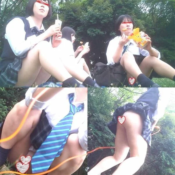 【高画質】学校のガチ友達4人で公園に♡無邪気にバドミントンと縄跳びやって大はしゃ