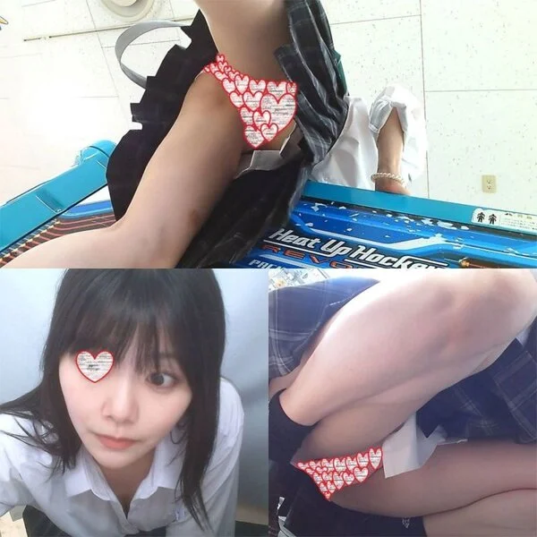 【高画質】めっちゃかわいい仲良しのほぼノーパンって思うぐらい食い込みTバックに胸