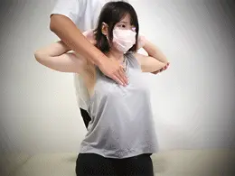 巨乳JDを■■■■ストレッチ♡/推定Fカップ爆乳を揉みしだく♡【ストレッチ専門店