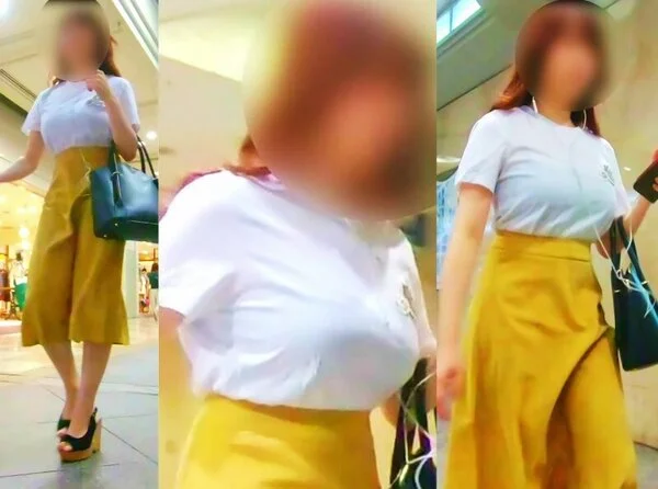 No.197ブルン×2と激しい乳揺れ音が聞こえてきそうなお姉さんを前方アングルか