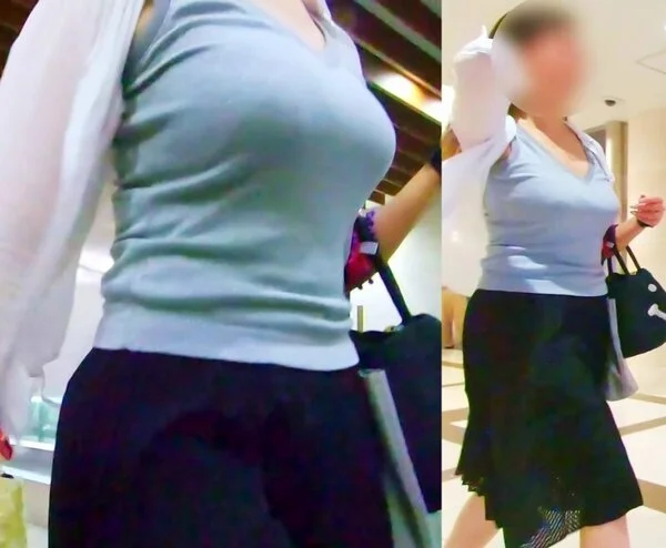 No.195シャツをはだけて巨乳揺れを猛烈アピールする変態お姉さんの誘惑っぷりに