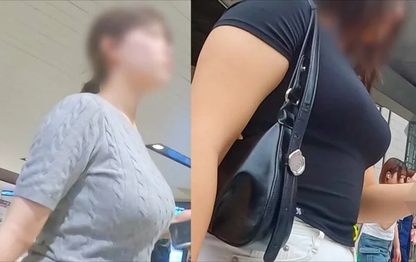 No.84【巨乳2名セット】おっぱいラインの盛り上がりから目が離せない2名に密着