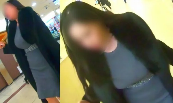 No.370コートの間で揺れる巨乳に思わず視線が釘付けお姉さんに密着取材でござい