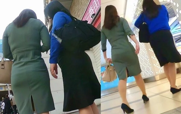 No.388ダブル巨尻OLさんのインパクトがたまらない!周囲の尻フェチ男子はつい