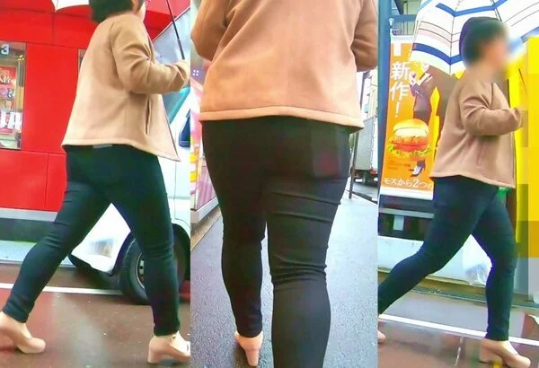 No.394パツパツ黒スキニーが食い込む極上の肉感お姉さんに密着取材