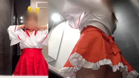 【某レンタルルームの裏側vol.8】美巨乳コスプレイヤーさんの丸裸観察!