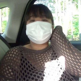【個人撮影】可愛い豚(デブ)♥ももこちゃん24歳Icup⑥初めての車内フェラ「辺