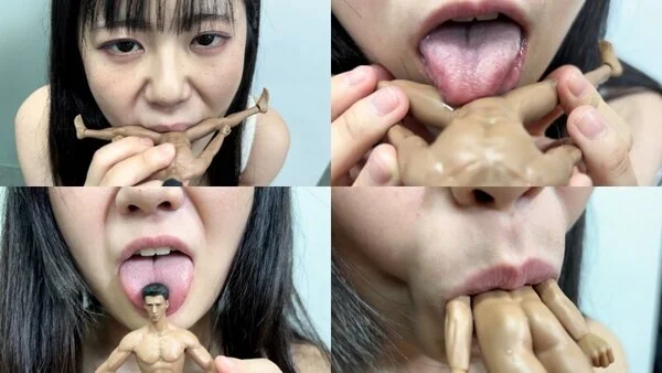あずさちゃんが唾液たっぷりM男人形舐めまわし bwd01-5
