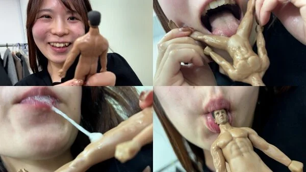 ゆうかちゃんがM男人形を唾液たっぷり舐めまわす bwd01-6