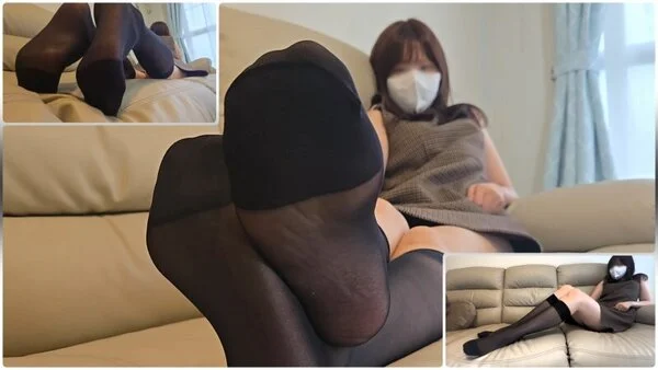 隙のない可愛さ×スレンダー美脚 りおなちゃんのストッキング足裏