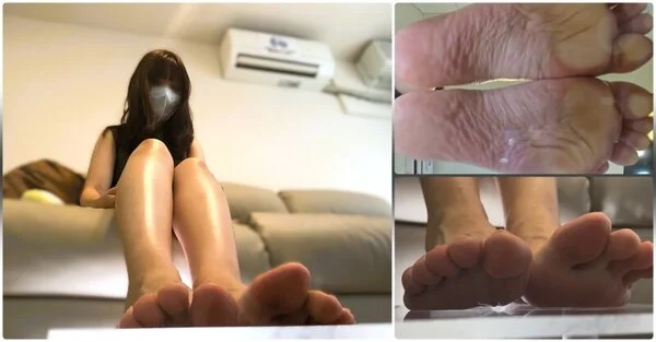 画面いっぱいに迫る――りおなちゃんの足裏