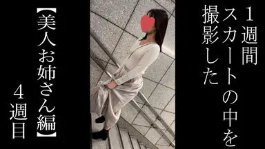 【5日間連続で逆さ撮り】お姉さんのお尻の傷が気になる1週間(4週目)