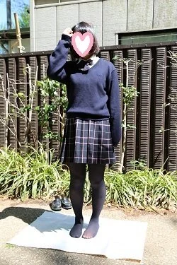 高校卒業したて△制服+黒タイツ△まや1