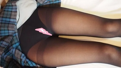 SSSS級💛美肌美■■💛ホテルで制服⑩パンチラ!(黒タイツ)最終章