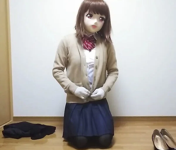 着ぐるみパンストオナニー(制服黒タイツ、レオタード光沢パンスト、■■風)