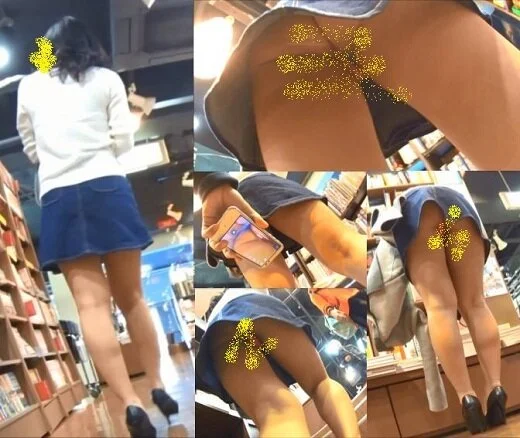むっちりとした肉付きの良い巨尻お姉さんの喰い込みTバックを逆さ撮りwww!!