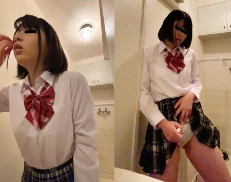 制服女子☆撮 レアな(!?)電動歯ブラシオナニー【本編顔出し】