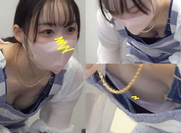 【#47 陶芸体験中の胸チラ】朝ドラヒロイン系美女の待望ピンク乳首を激写!!他4
