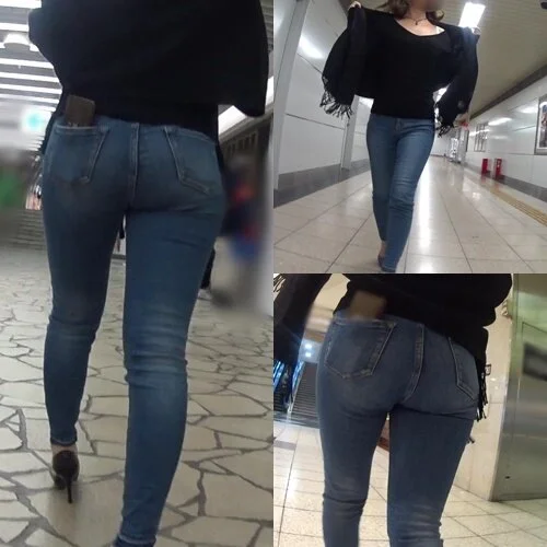 【高画質】ピッタリジーンズが大好き!☆むっちりお尻OLさんの街歩き(vol.3)