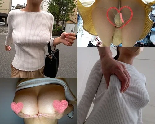 【爆乳ノーブラ探訪☆ももか①】胸ポチ歩行で揺れる☆あまりある豊満おっぱい鷲掴み!