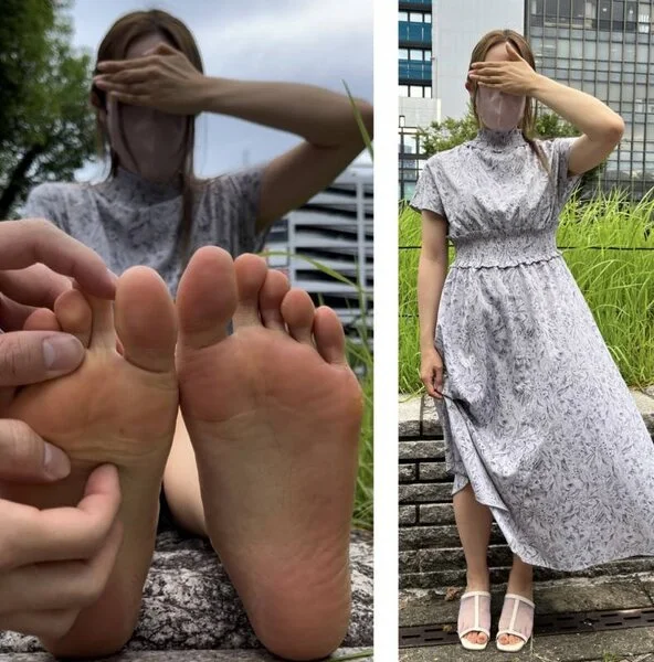 24cm 清楚系美女激弱足裏くすぐり!3分17秒