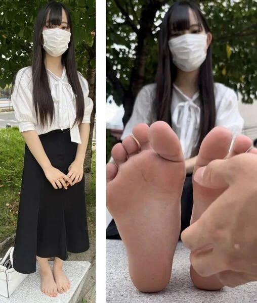 24cm 清楚系美女、足裏くすぐり!4分1秒