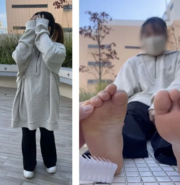 22cm清楚系美女激弱足裏くすぐり!6分14秒
