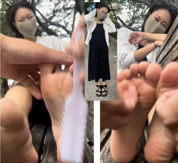 清楚系美女23.5cm激弱足裏くすぐり!6分11秒