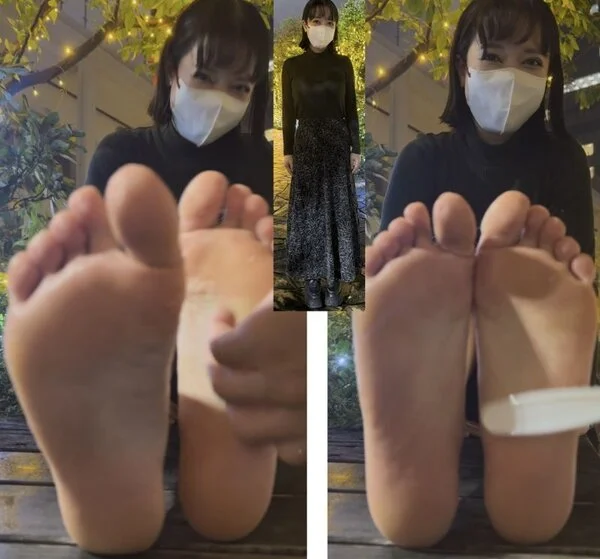 ハーフ系美女23.5cm激弱足裏くすぐりグーパー!5分47秒