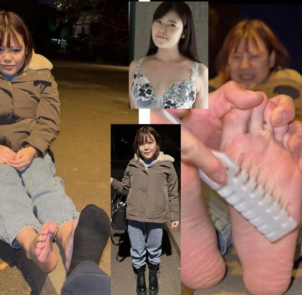 五十嵐ねこめさん、24cm激弱足裏くすぐり足くらべ!5分19秒