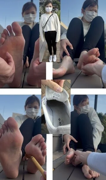 25.5cmデカ足美女超絶激弱足裏くすぐり両足くらべ!6分34秒