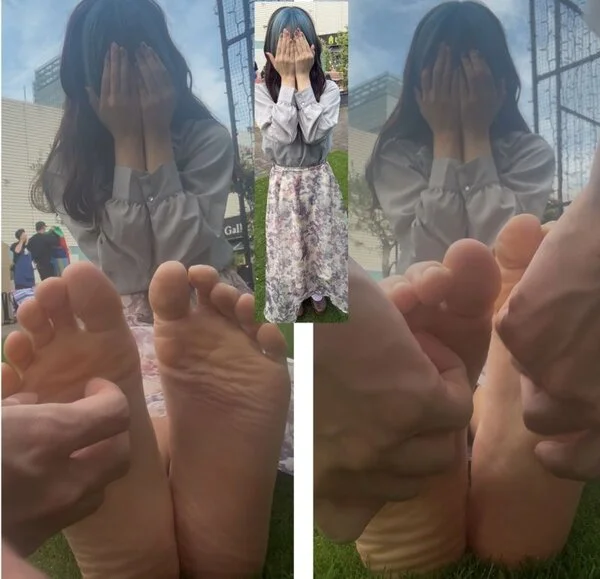 ギャル系パンプス履き美女23.5cm激弱足裏くすぐりグーパー!5分32秒