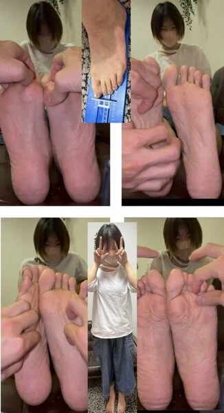ショートカット美女25cm激弱足裏くすぐり左足比べ!6分3秒