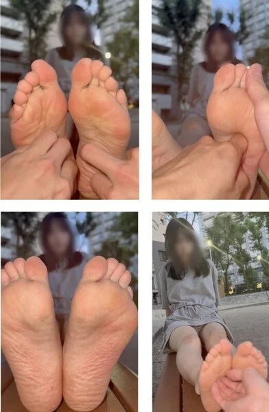 パンチラ有り!アイドル系美女23.5cm足裏くすぐり激弱足ツボグーパー!7分12